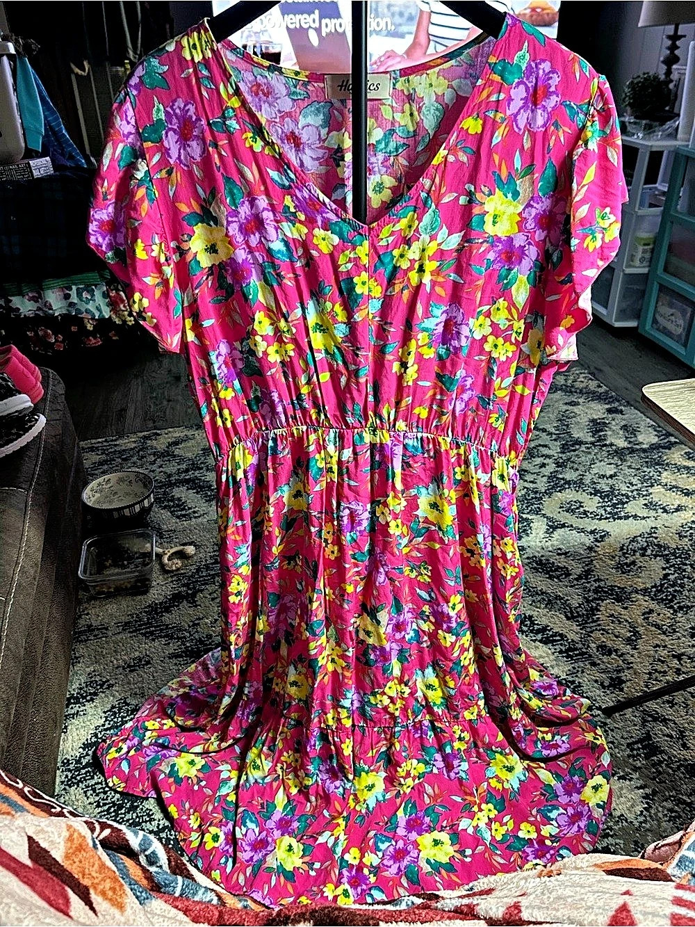 Haptics Floral Maxi Dress in Pink
